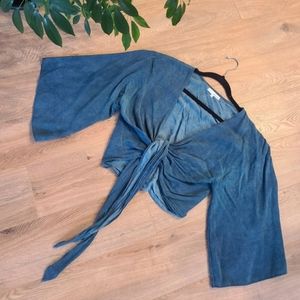 Wrap Around Tie Knot Emerald Top